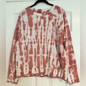 Lou & Grey, pink tie dye, pull on sweater. Size M.